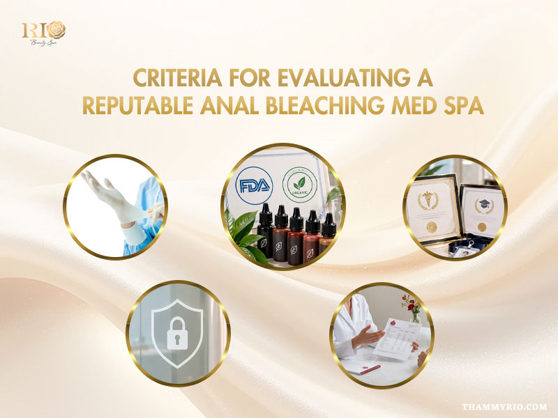 Infographic criteria for choosing butt bleaching near me in Hanoi med spa