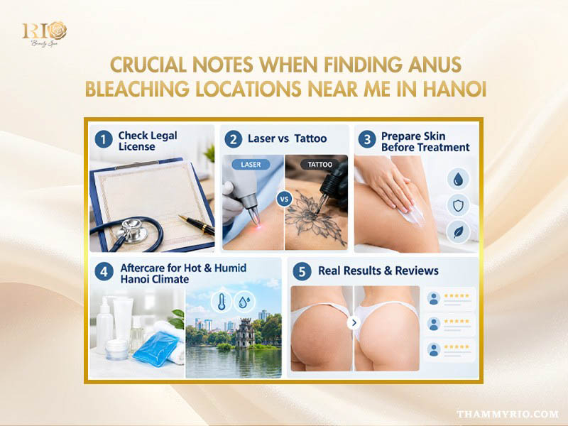 Important checklist before booking butt bleaching near me in Hanoi