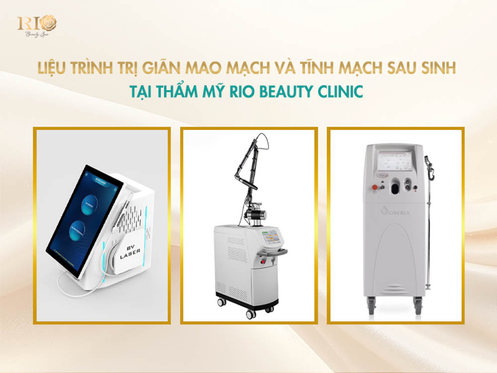 Bộ ba thiết bị laser hiện đại hỗ trợ liệu trình điều trị giãn mao mạch khi mang thai và sau sinh