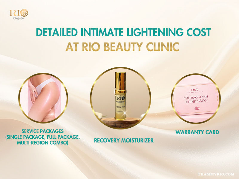 Service packages and warranty card for intimate bleaching laser cost at Rio Beauty Clinic