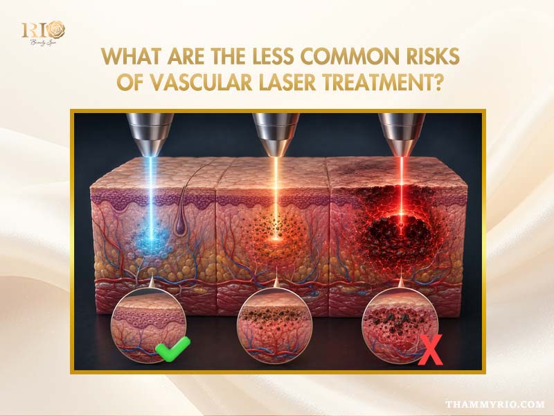Comparison of skin reaction risks during vascular laser treatment
