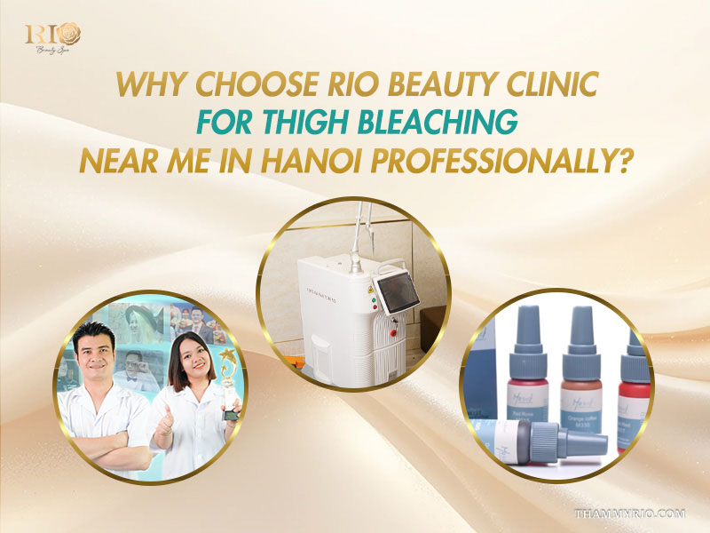 Expert team and laser equipment for knee bleaching near me in Hanoi at Rio Beauty Clinic.