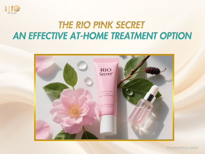 Pink Rio Secret cream and nourishing serum providing essential home care following laser nipple lightening