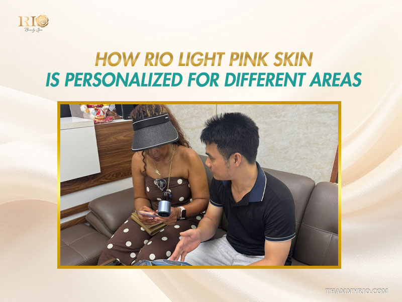 Specialist consulting a client on personalized pigmentation and care steps for Rio Light Pink Skin