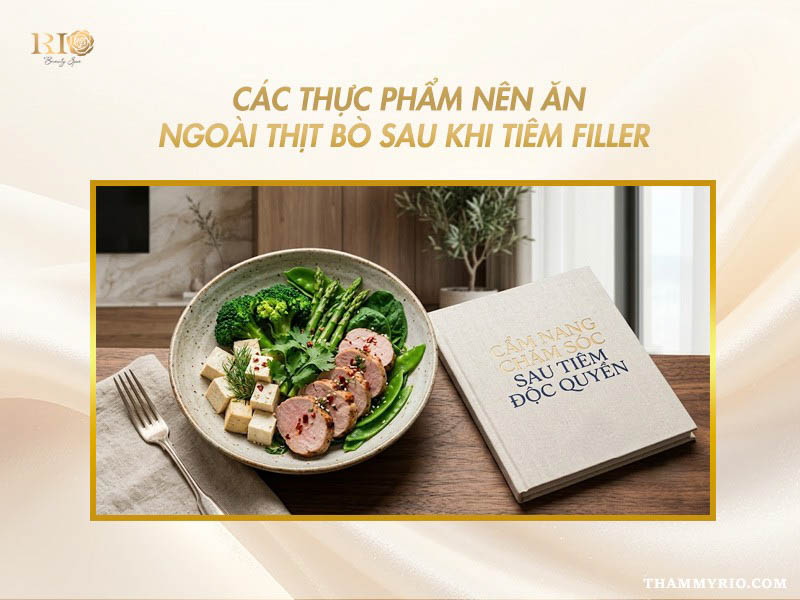 Gợi ý các thực phẩm thay thế an toàn cho người đang thắc mắc tiêm filler ăn thịt bò được không.