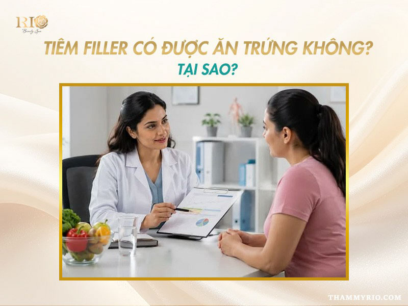 Bác sĩ tư vấn trực tiếp vấn đề tiêm filler ăn trứng được không và tại sao.