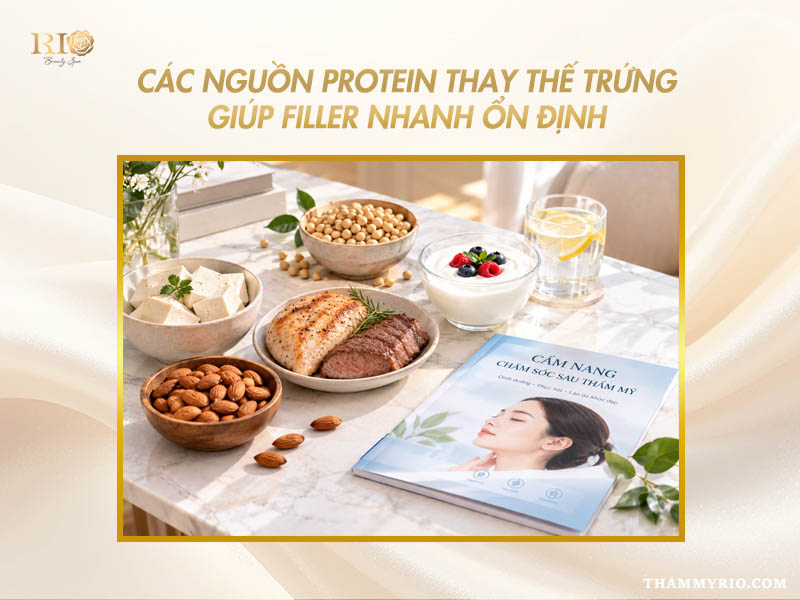 Các nguồn protein thay thế trứng cho người thắc mắc tiêm filler ăn trứng được không.