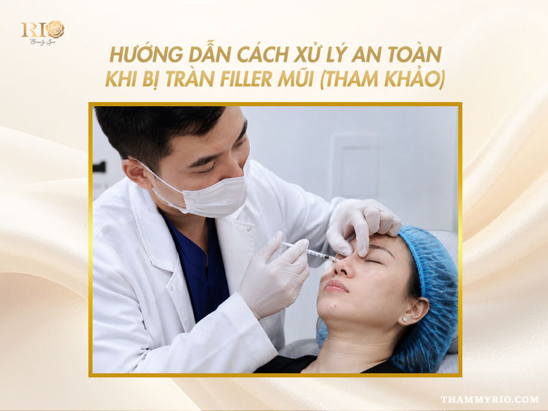 Bác sĩ điều trị khắc phục sự cố tràn filler mũi an toàn.