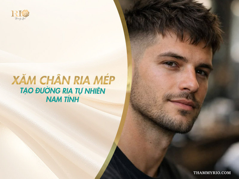 Nam giới sở hữu vẻ đẹp nam tính sau khi thực hiện xăm chân ria mép tự nhiên tại Thẩm mỹ Rio.