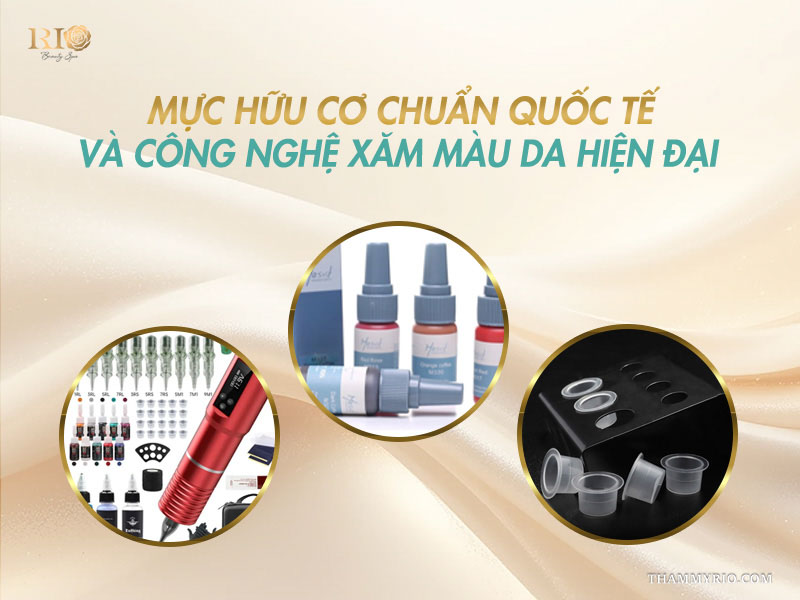 Mực hữu cơ sinh học và khay dụng cụ chuyên dụng cho liệu trình xăm màu da khử thâm bikini