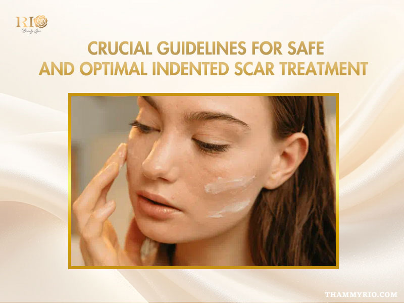 Skincare application during safe atrophic scar treatment