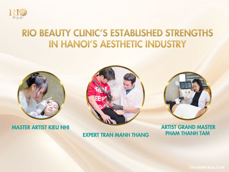 Experts Master Artist Kieu Nhi, Tran Manh Thang, and Grand Master Pham Thanh Tam providing the best dermal fillers in Hanoi.