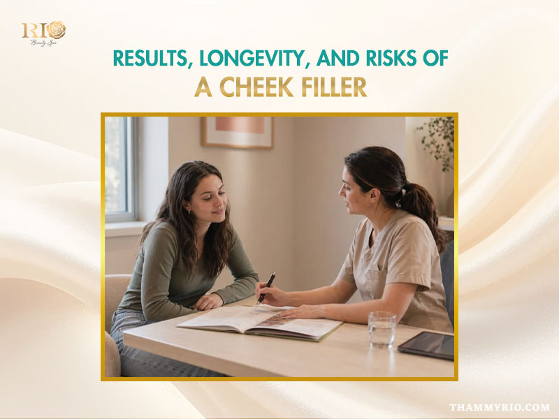 Cheek filler results and risks