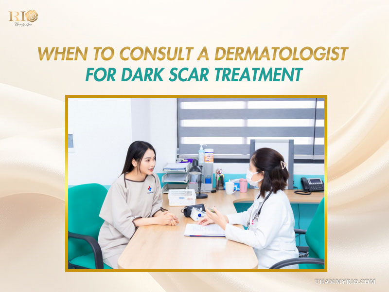 Patient consulting a doctor for expert dark scar treatment
