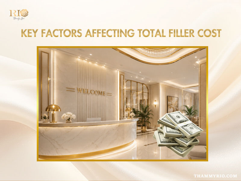 Luxury clinic reception area illustrating key factors affecting overall dermal filler cost.