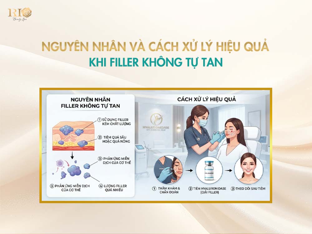 Infographic nguyên nhân và xử lý khi filler có tự tan không.