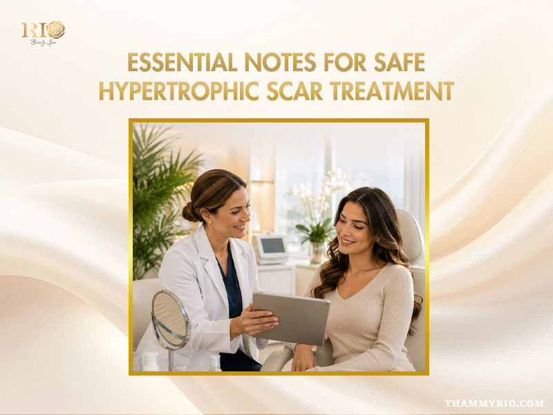 Doctor consultation for safe hypertrophic scar treatment